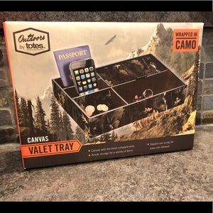 Totes Canvas Valet Tray Camo Print New in Box